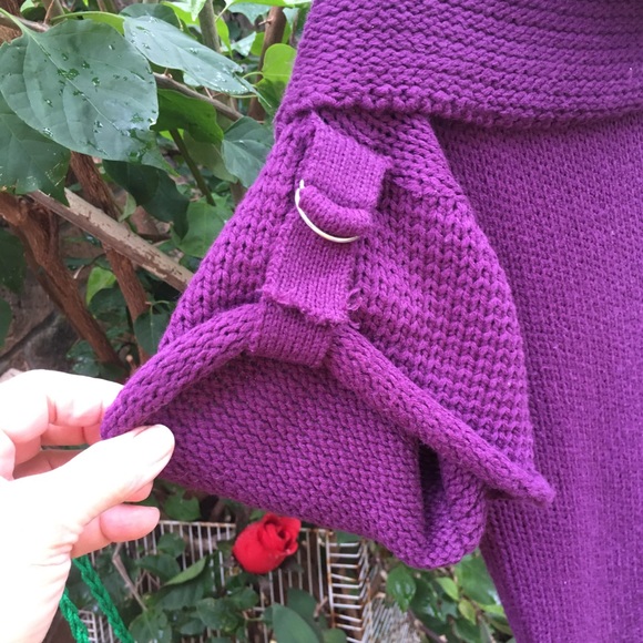 De Rotchild Purple Cowl neck Sweater Size L - Picture 4 of 8